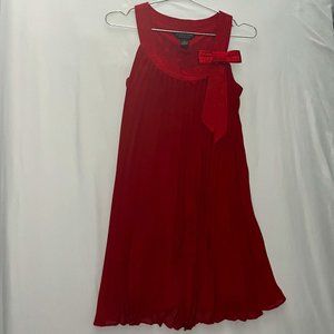 Red Flowy Dress With Bow